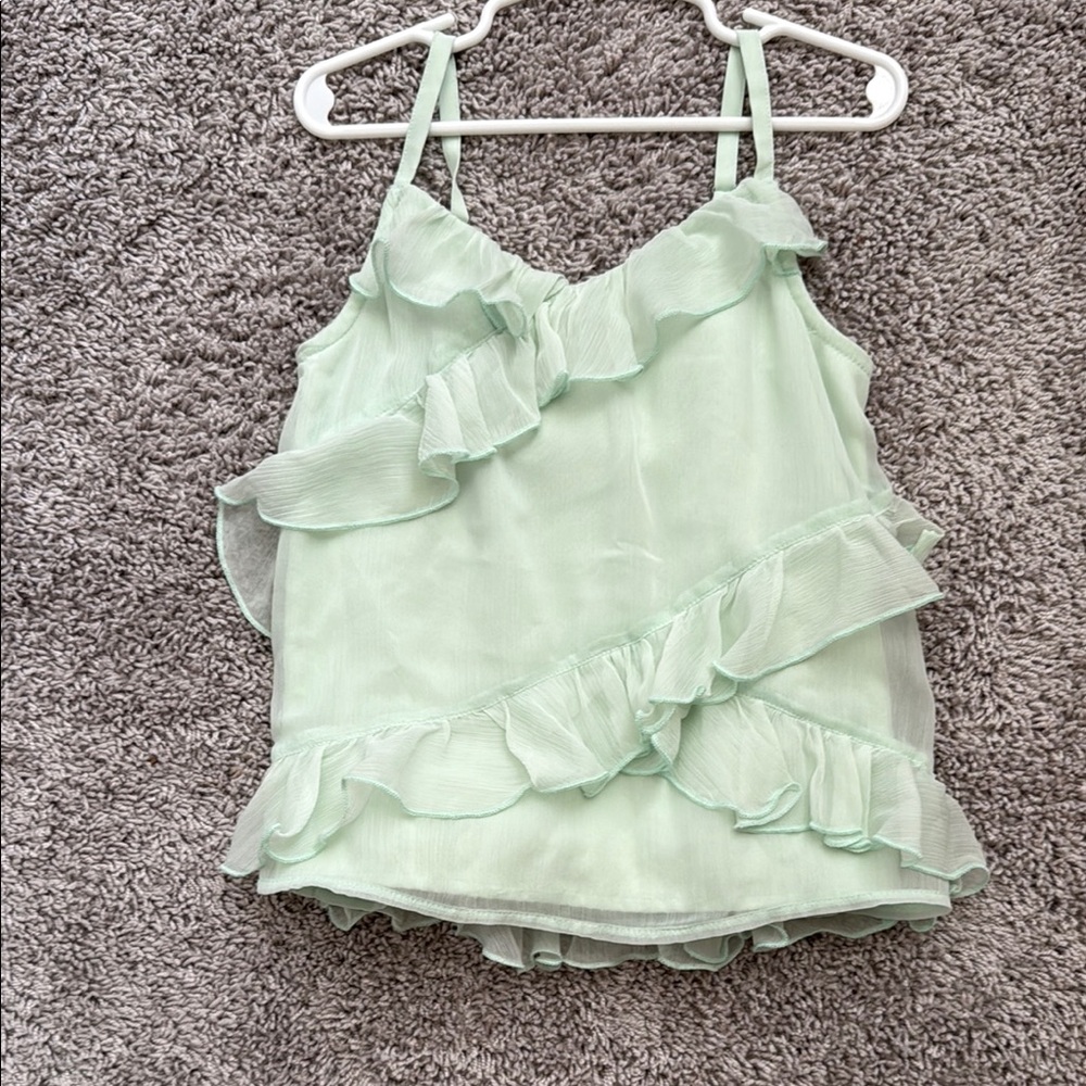 Mint Green Ruffled Girl’s Top